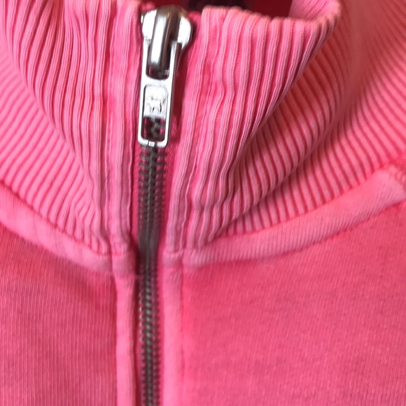 PINK Victoria’s Secret Half Zippered Pink & White Sweatshirt - Picture 8 of 8